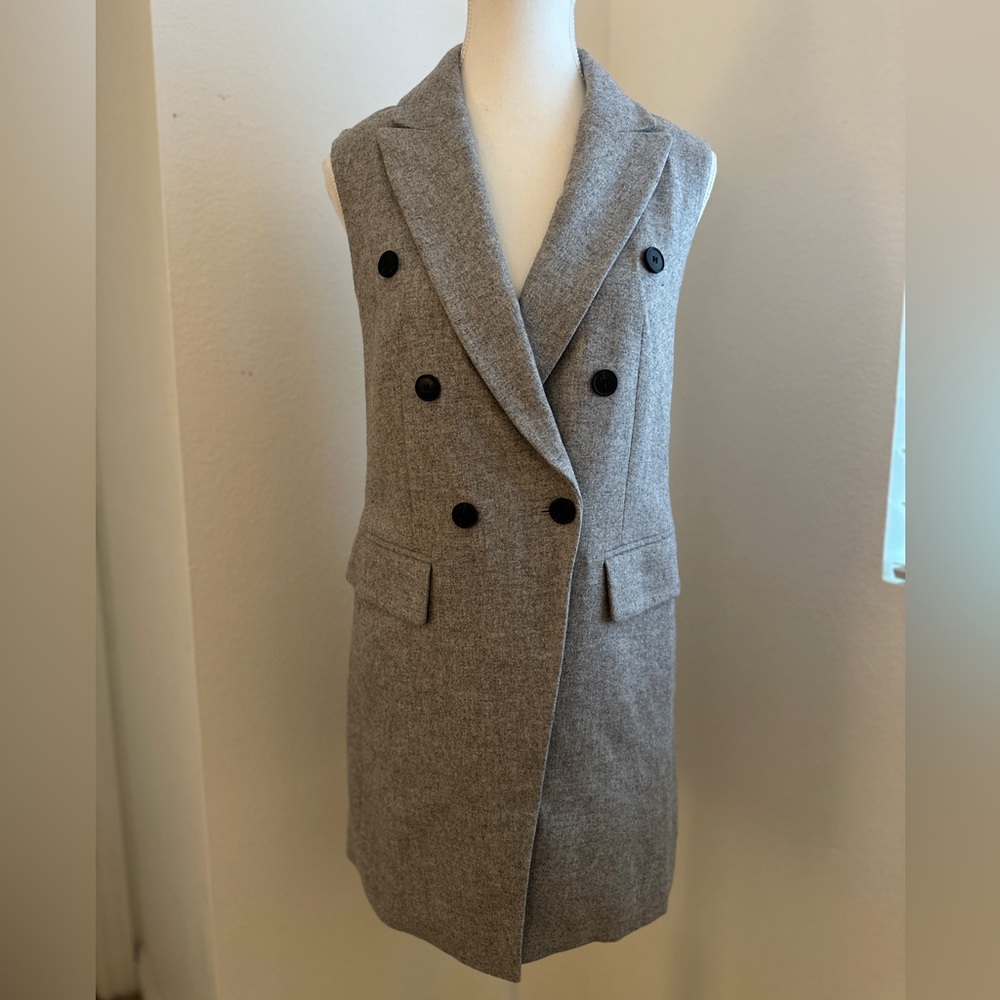 Club Monaco Charcoal Double-Breasted Vest